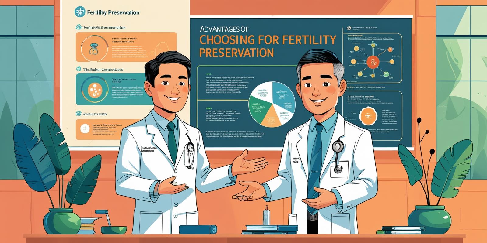 Advantages of Choosing India for Fertility Preservation  presentation by doctors cartoon